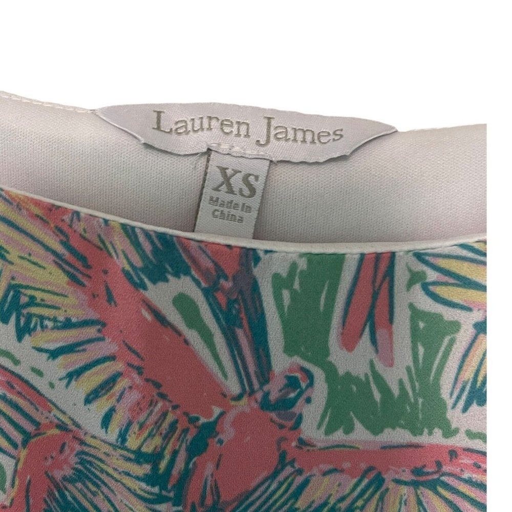 Lauren James Tank XS Tropical Vacation Parrots Mermaid Art Softgirl Lined - Picture 3 of 8